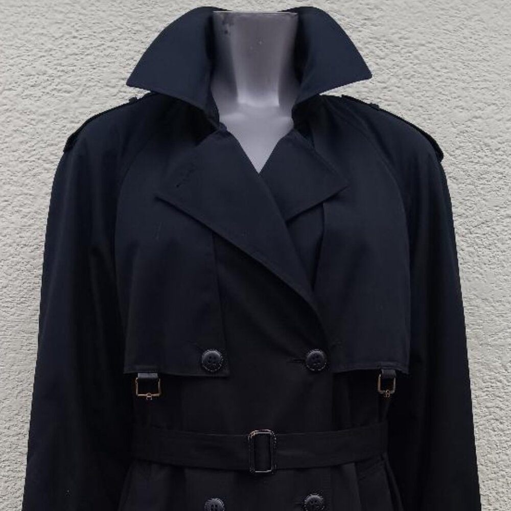 Etienne Aigner Black Trench Coat